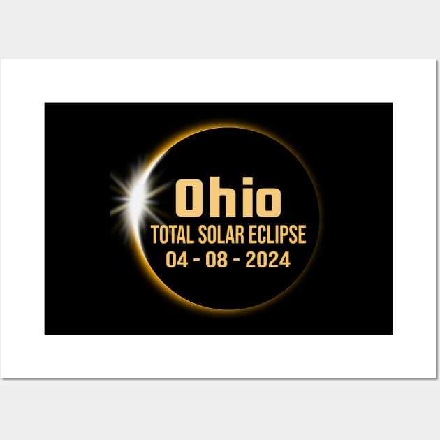 State Ohio Total Solar Eclipse Wall Art by Crayoon